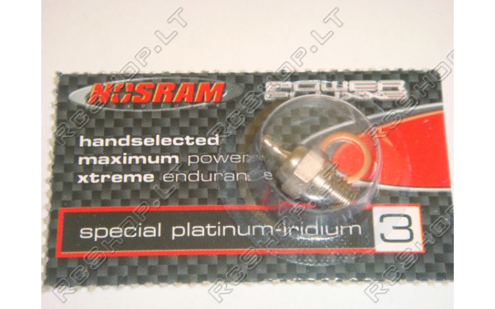Nosram R3 Pluxx2 Platinum-Iridium žvakė vidaus degimo varikliams (med HOT)