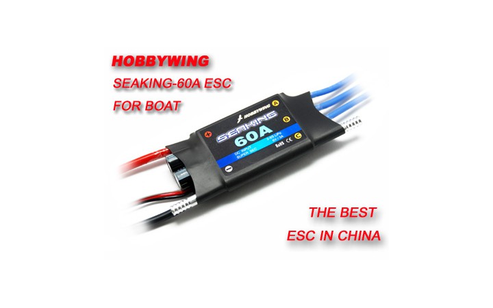 Hobbywing Seaking 60A bešepetėlinis reguliatorius laivų modeliams V2