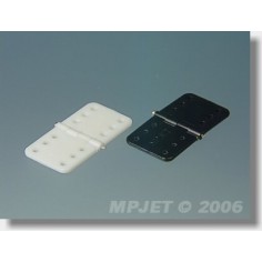 MP-JET plastikinis lankstas 16x31mm su metaline ašimi (juodas), 10vnt.
