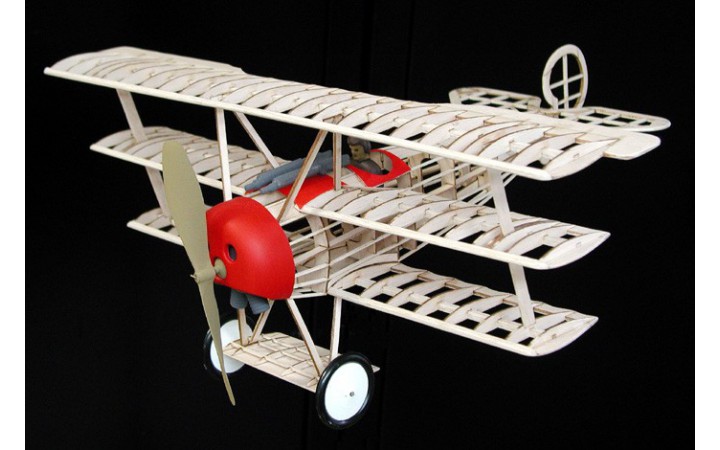 Fokker triplane lazer cut model