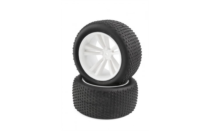 White Truggy Tires and Rims (31613W+31503) 2pcs