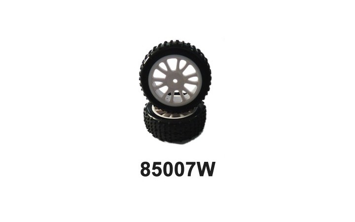 Front White Rim & Tire Complete (85005w+85006) 2p
