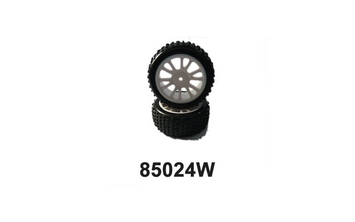 Rear White Rim & Tire Complete (85022w+85023) 2p
