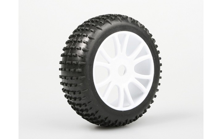 White tire & rim complete 2pcs