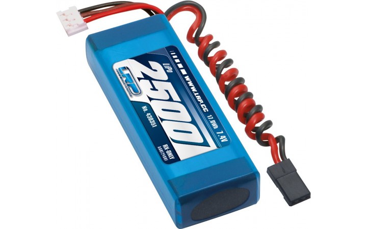 LRP LiPo 2500 RX-Pack 2/3A Straight - RX-only - 7.4V / Futaba 7PX, 10PX TX