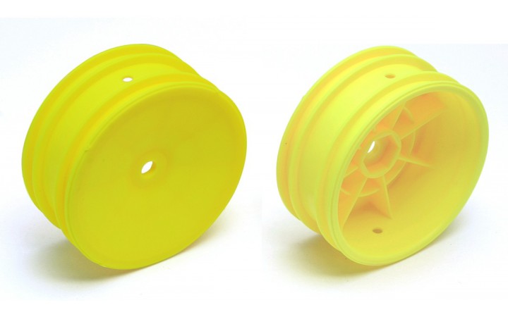 2WD Front Wheels, 2.2 in, 12 mm Hex, yellow
