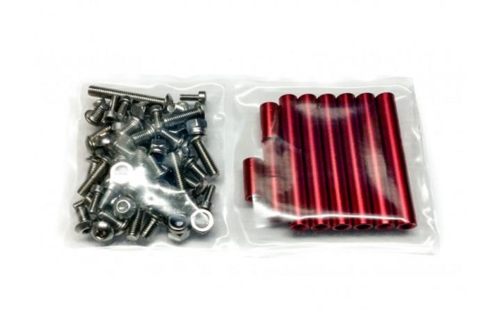 Screws, nuts and spacers for the BEE245 (red)