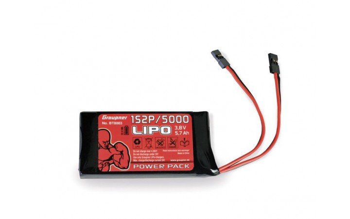 TX LiPo 1S2P/5000 3,8V TX, 21Wh