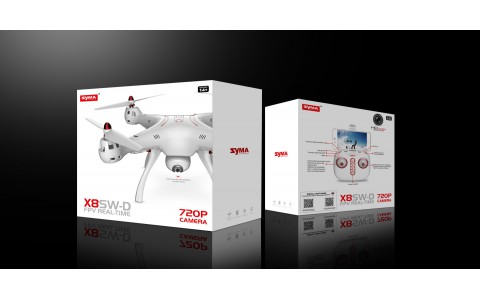 SYMA X8SW dronas su Altitude Hold ir WIFI FPV kamera, 2,4Ghz RTF