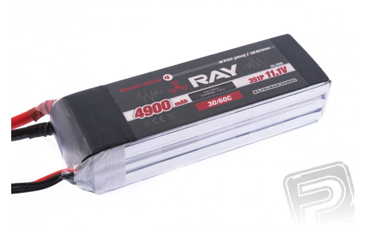 G4 RAY Li-Pol 4900mAh/11.1 30/60C Air pack+XT60 plug