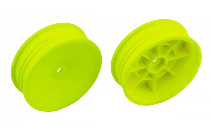 2WD Slim Front Wheels, 2.2", 12mm hex, yellow