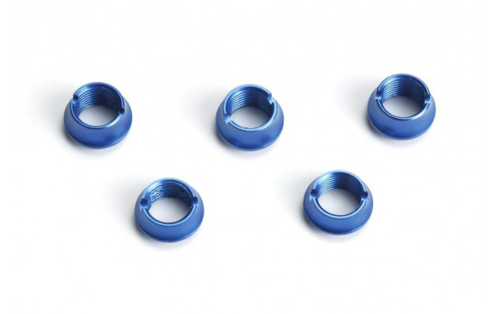 Trim nuts for hand transmitters, 3x long and 2x short, blue
