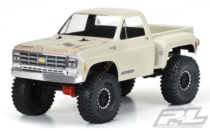 1978 Chevy K-10 Clear Body (Cab & Bed) for 12.3" (313mm) Wheelbase Scale Crawlers