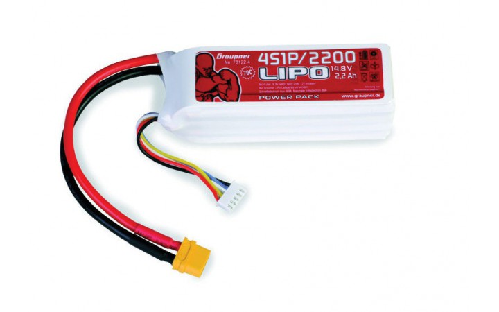 Power Pack LiPo 4/2200 11,1 V 70C XT60