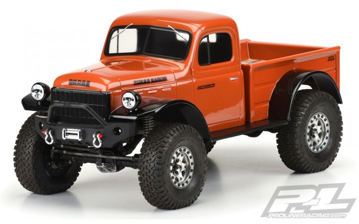 1946 Dodge Power Wagon Clear Body for 12.3” (313mm) Wheelbase Scale Crawlers