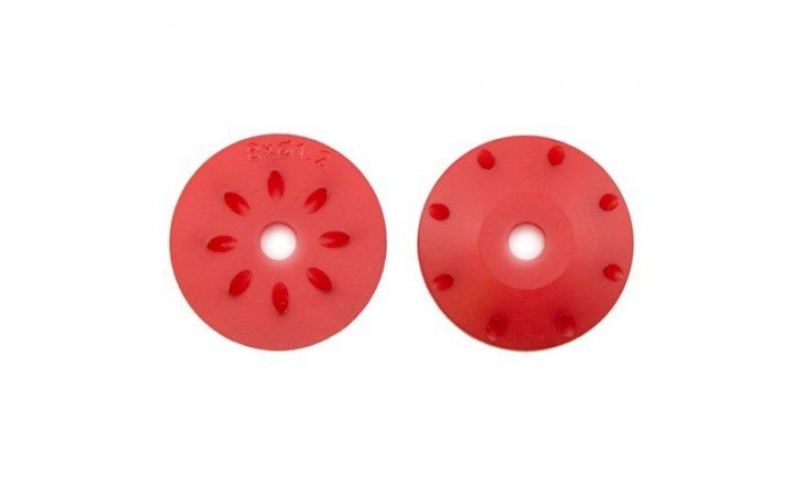 16mm Conical Shock Pistons Red (8x1.2mm Angled) (2pcs)