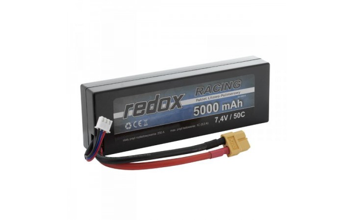 Redox 5000mAh/7.4V 50C charge Li-Po akumuliatorius XT60