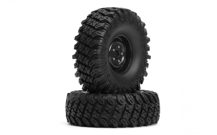 1.9 Inch Pre-mount Tire & Wheel Set (Grey)