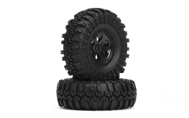 1.9 Inch Pre-mount Tire & Wheel Set (Grey) (Tuning)