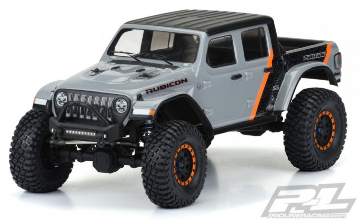 2020 Jeep Gladiator Clear Body for 12.3" (313mm) Wheelbase Scale Crawlers