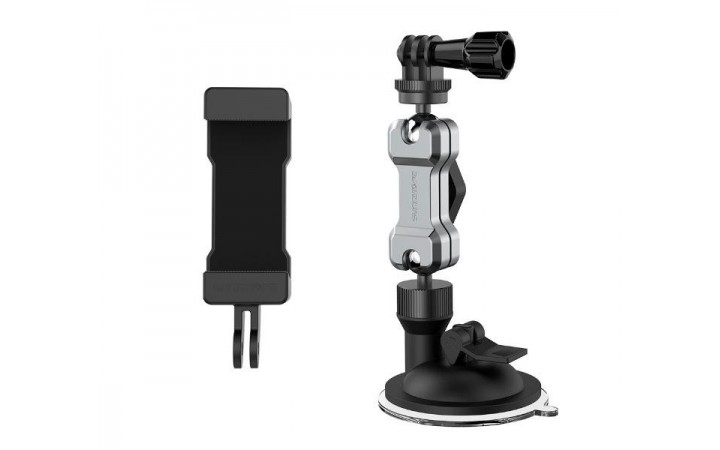 Osmo - Adjustable CNC Suction Mount with Smartphone Holder for Action Cameras