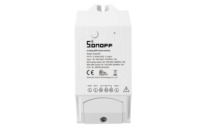 Smart switch WiFi Sonoff Dual 2-channels