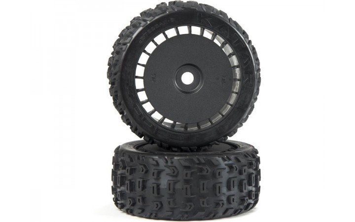Arrma dBoots Katar T Belted 6S Tire Set Glued (Blk) (2)