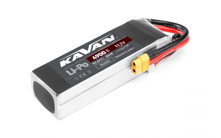 KAVAN Li-Po 4900mAh/11,1V 30/60C Air pack+XT60 plug