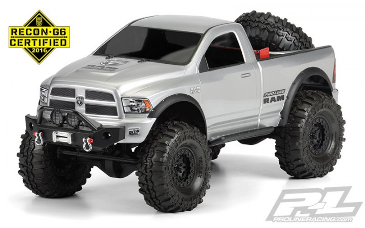 RAM 1500 Clear body for 12.3" (313mm) Wheelbase Scale Crawlers