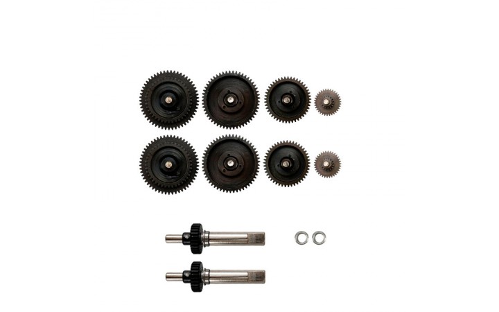 Metal Steel Gear Set left / right for 1:16 gears with long wave axle