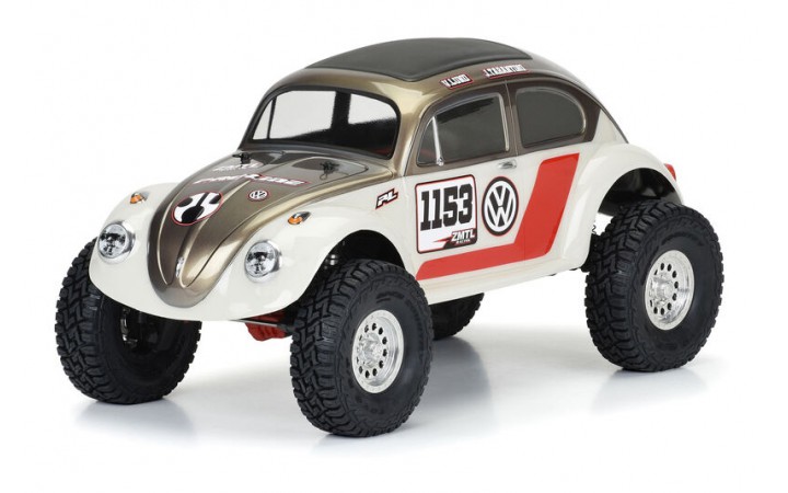 Volkswagen Beetle Clear Body 12.3" (313mm) Wheelbase Crawlers