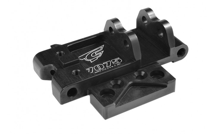 Center Diff Plate - Chassis Brace Holder - Swiss Made 7075 T6 - Black - 1 Pcs.