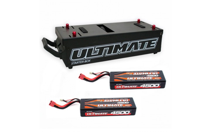 COMBO ULTIMATE RACING STARTER BOX With 2x 7.4V. 4500mAh 60C LiPo Battery Stick T-DEAN