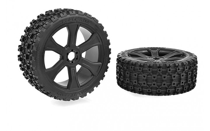 Rebel XMS - ASUGA XLR Off-Road Tires - Low Profile - Glued on Black Rims - 1 pair