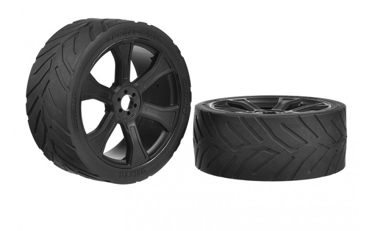 Sprint RXA - ASUGA XLR Street Tires - Low Profile - Glued on Black Rims - 1 pair