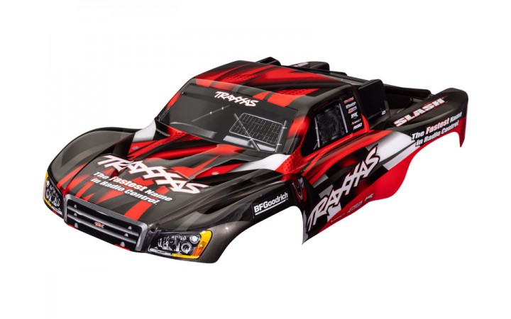 Traxxas Body, Slash 2WD, red (painted, decals applied)