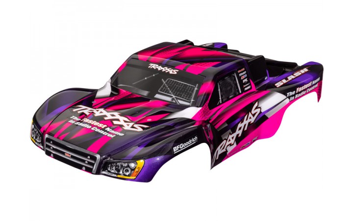 Traxxas Body, Slash 2WD, pink & purple (painted, decals applied)