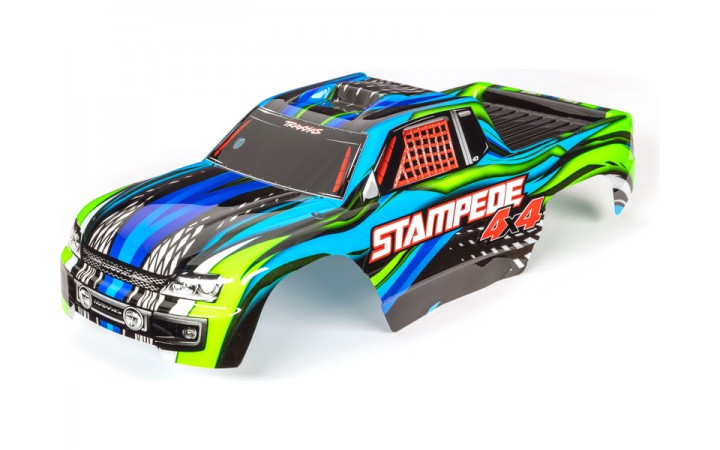 Traxxas Body, Stampede 4X4, blue (painted, decals applied)